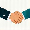 Grafica di una stretta di mano